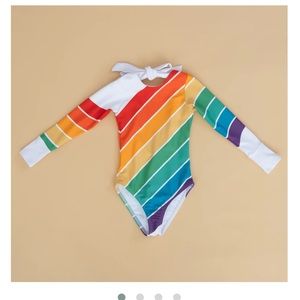 RETRO PRIMARY RAINBOW LONG SLEEVE SWIM